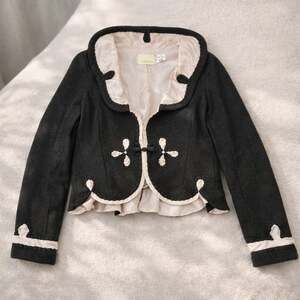 Guinevere Anthropologie Wool Silk Jacket NWT Size M Cropped Vintage Chic